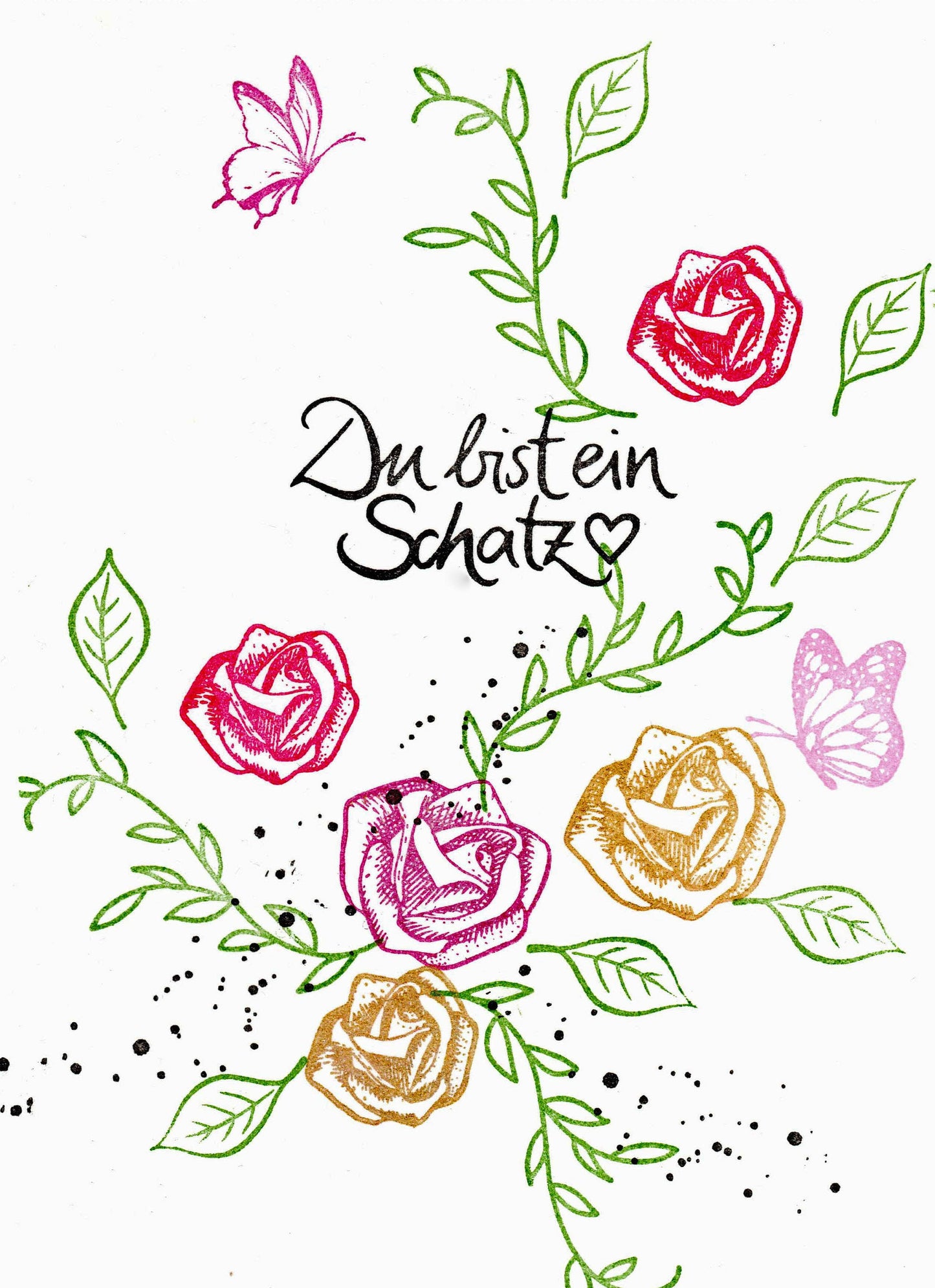Stempel Rose / Salat