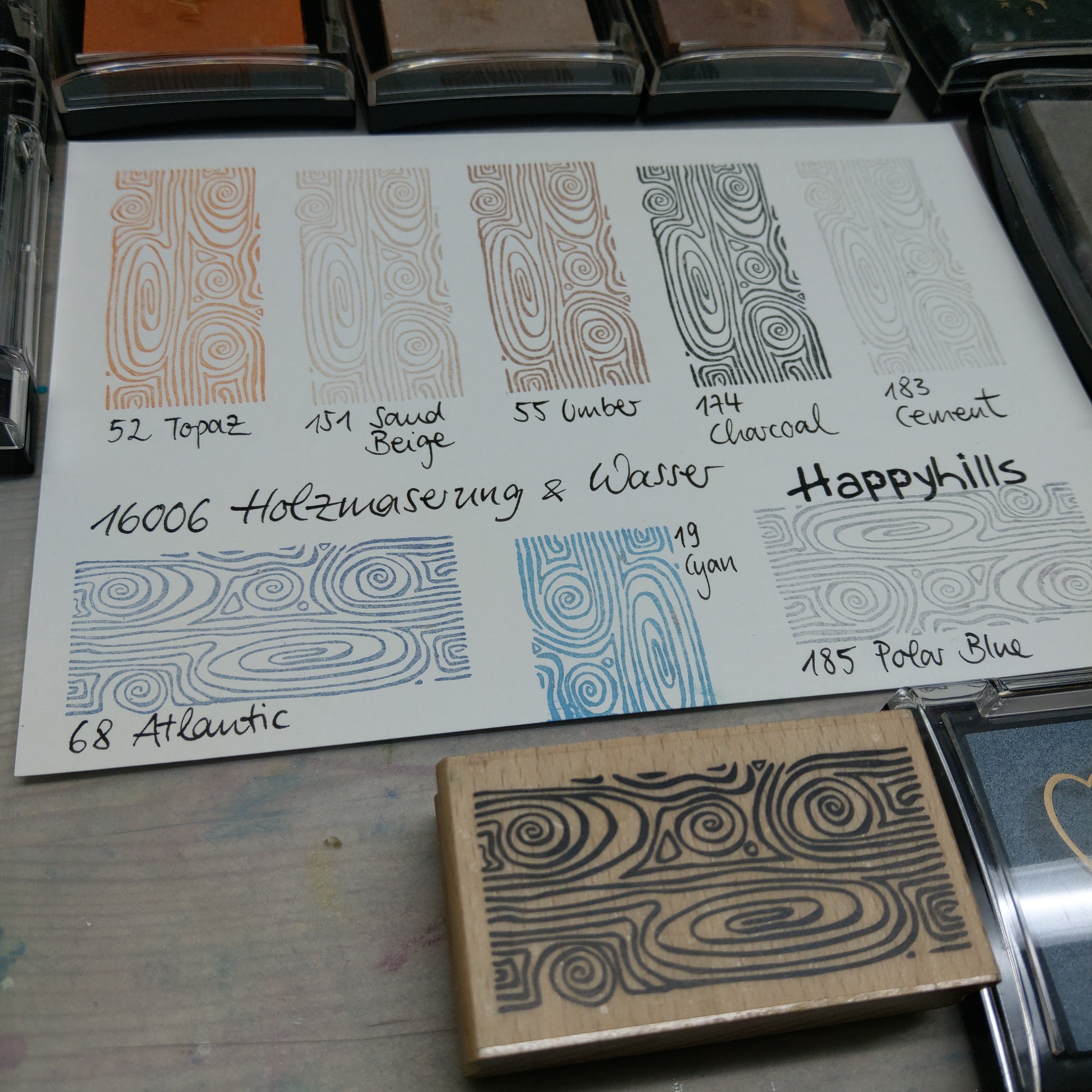 Stempel Holzmaserung