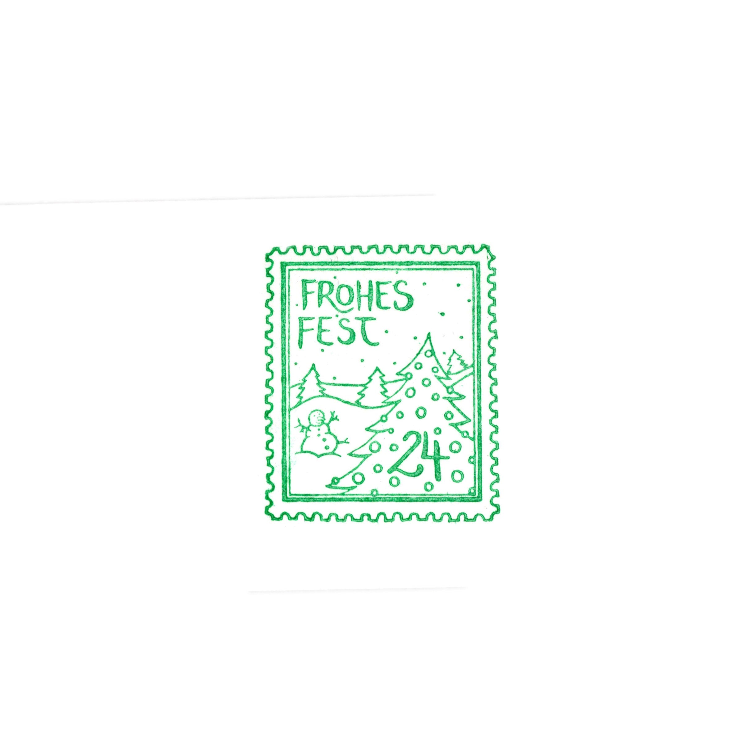 Stempel Briefmarke Frohes Fest
