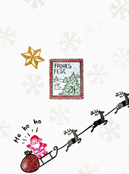 Stempel Briefmarke Frohes Fest