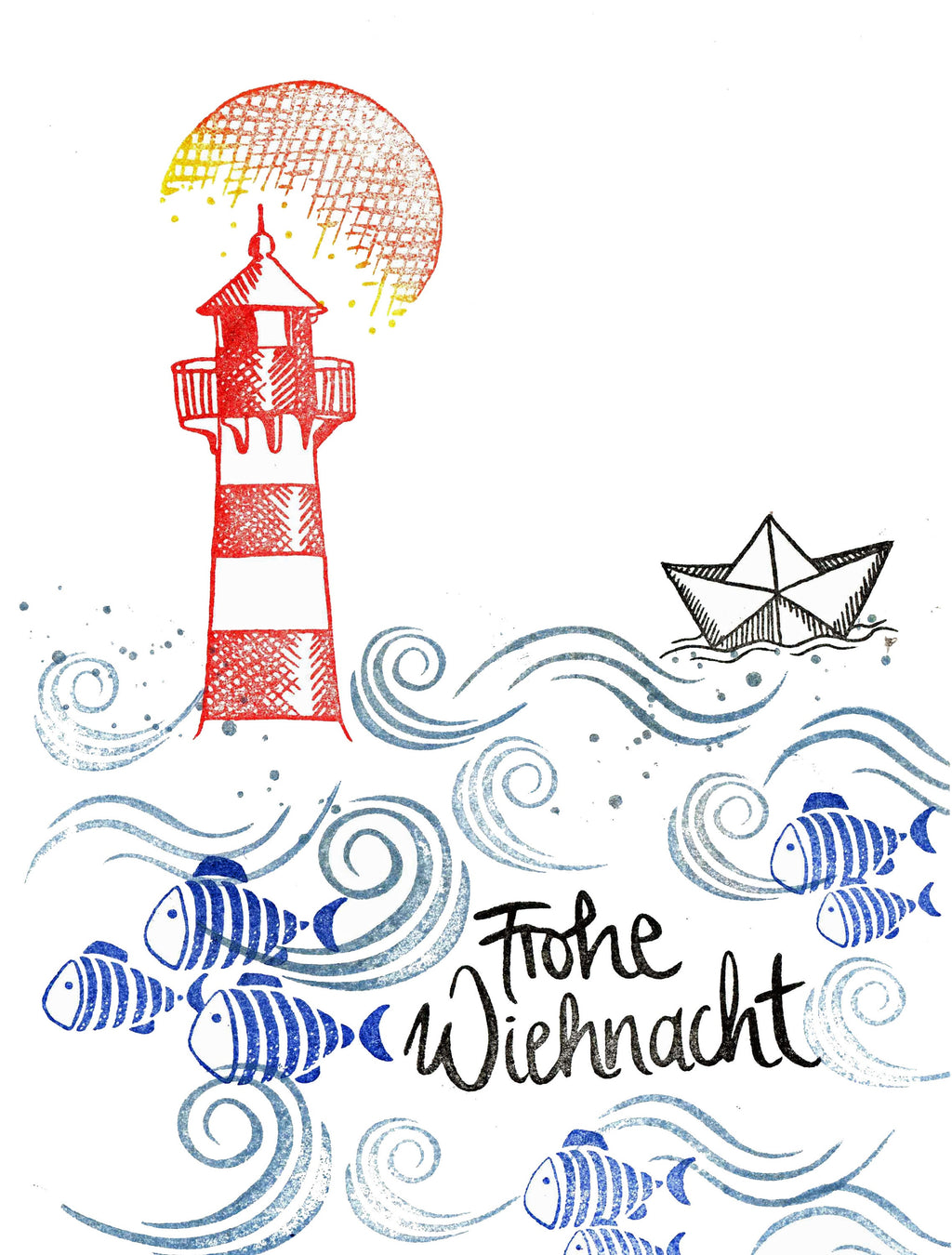 Stempel Fischschwarm
