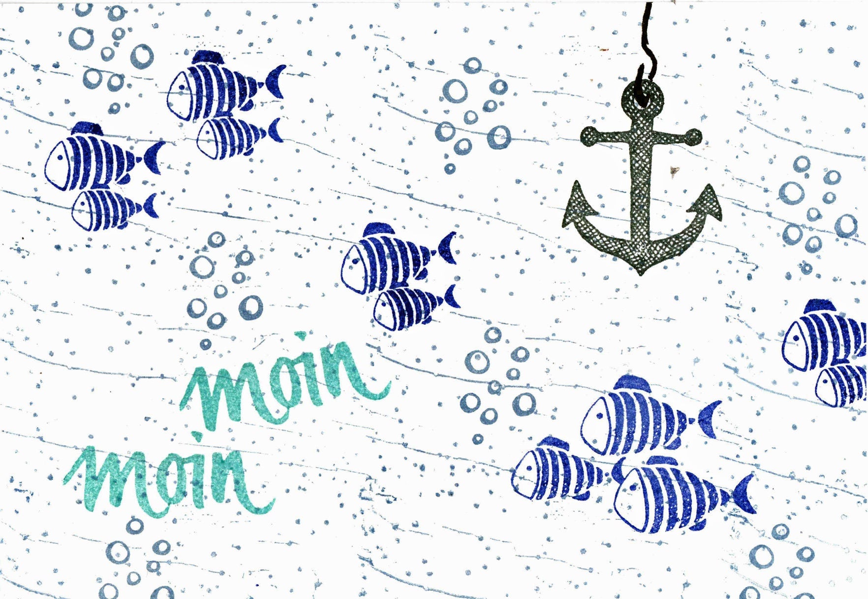 Stempel Fischschwarm
