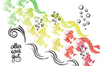 Stempel Fischschwarm