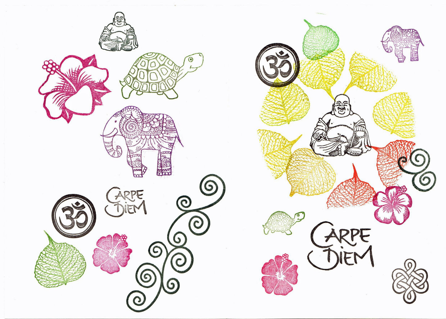 Kegelstempel Taube, Schildkröte und Elefant Auswahl oder Set