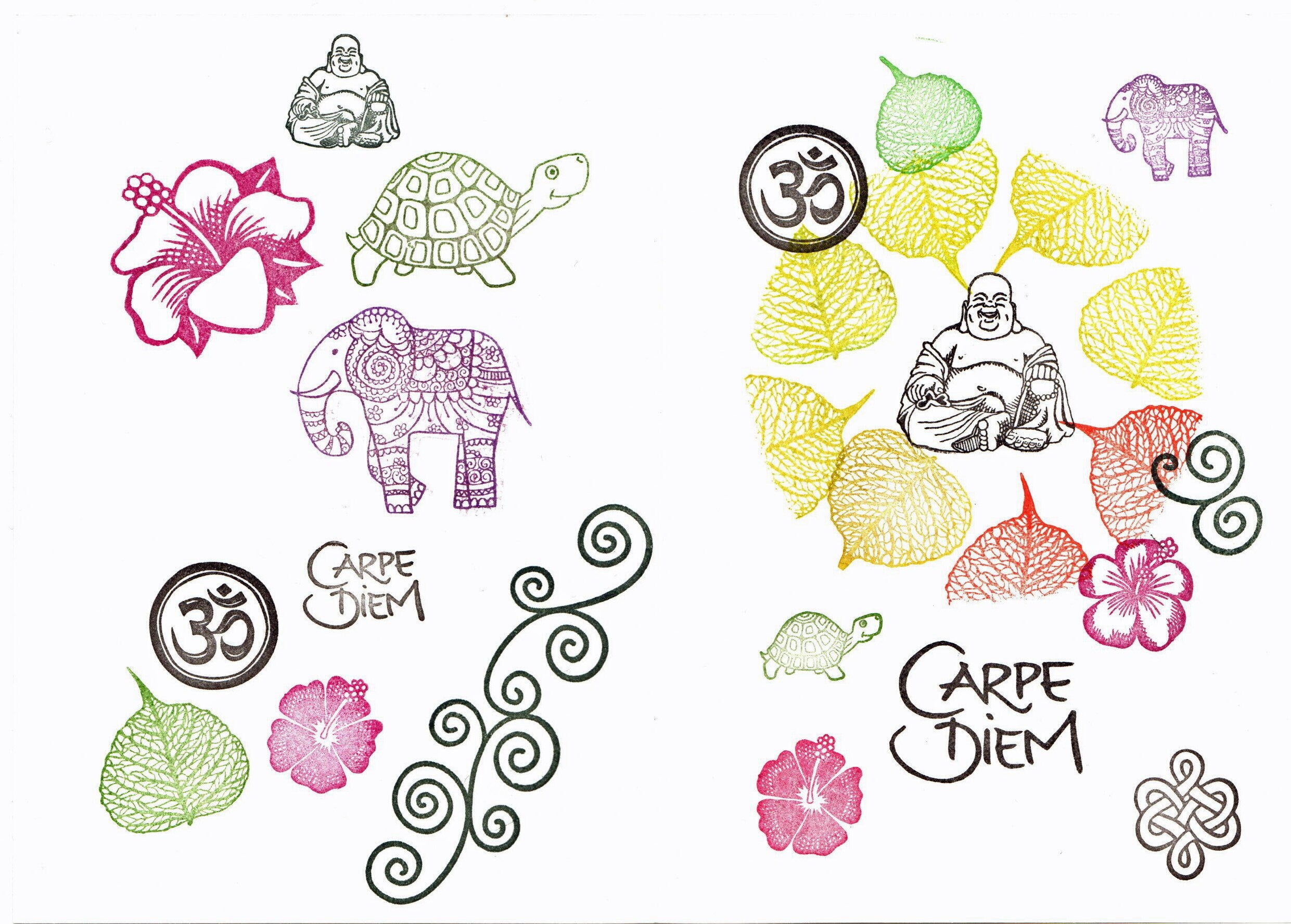 Kegelstempel Taube, Schildkröte und Elefant Auswahl oder Set