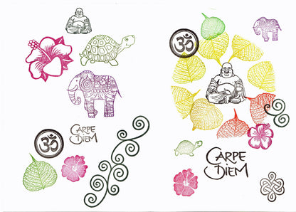 Kegelstempel Taube, Schildkröte und Elefant Auswahl oder Set