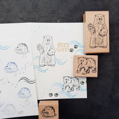 Stempel Eisbär winkt