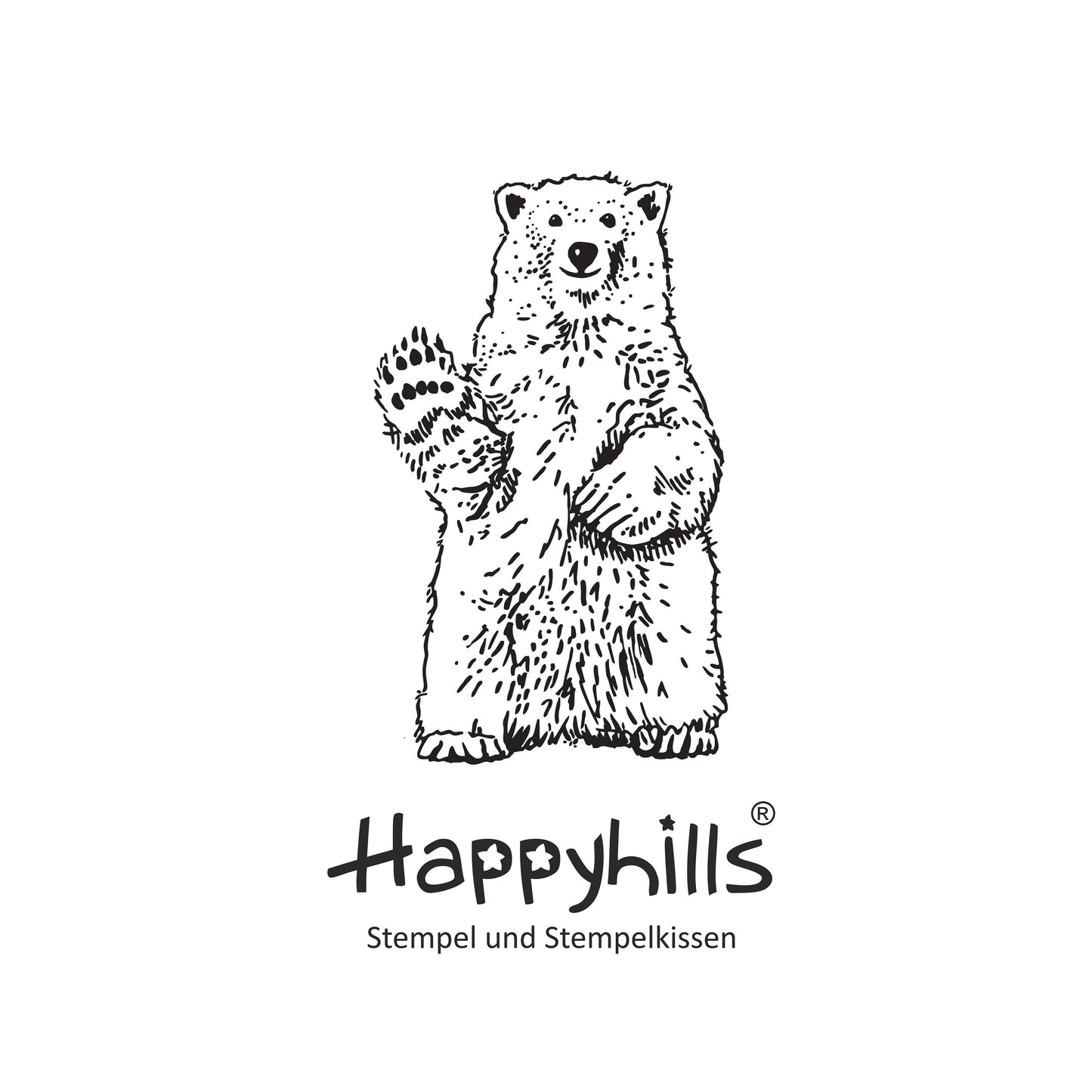 Stempel Eisbär winkt