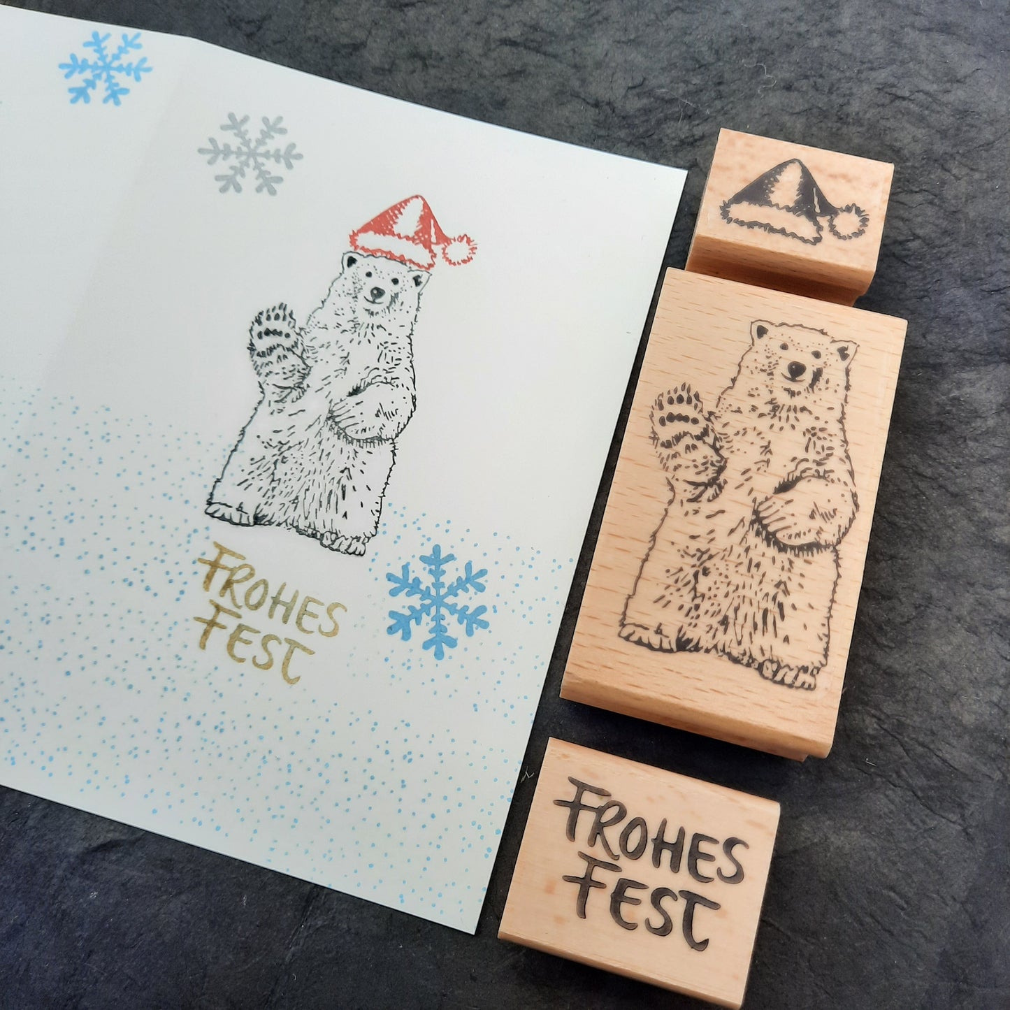 Stempel Eisbär winkt