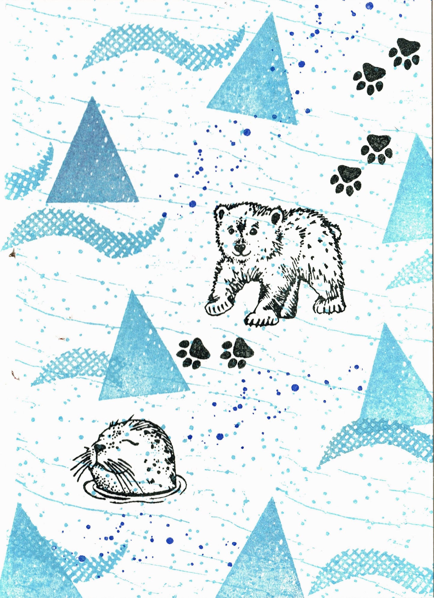 Stempel Eisbär läuft