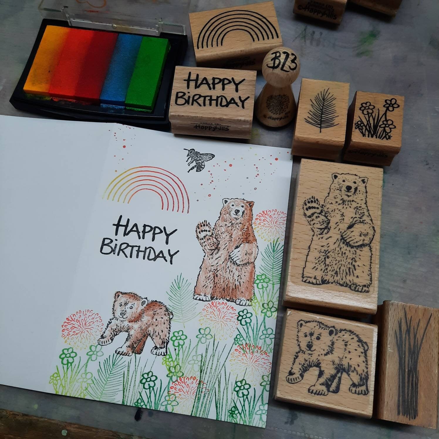 Stempel Eisbär winkt