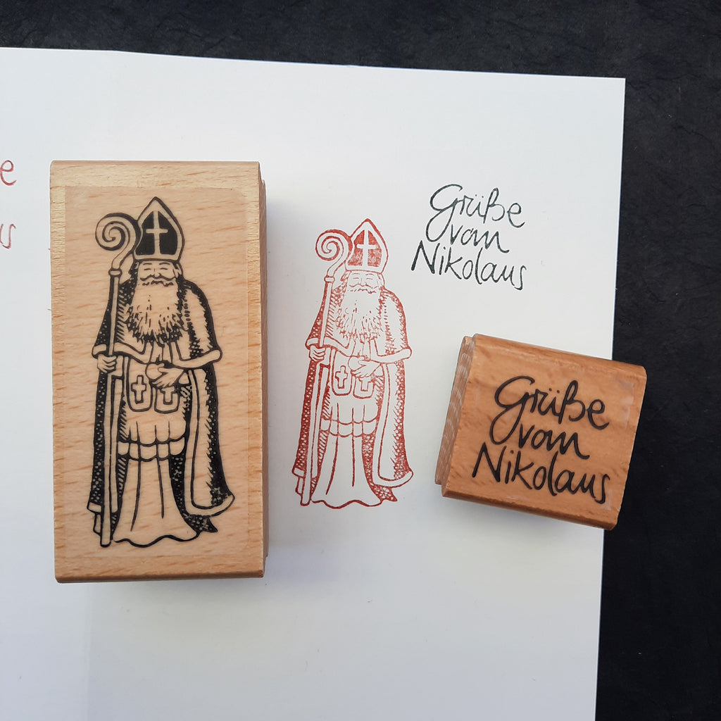 Stempel Bischof mit Mitra und Stab
