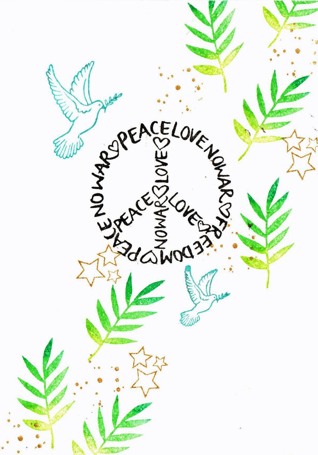 Stempel Olivenzweig