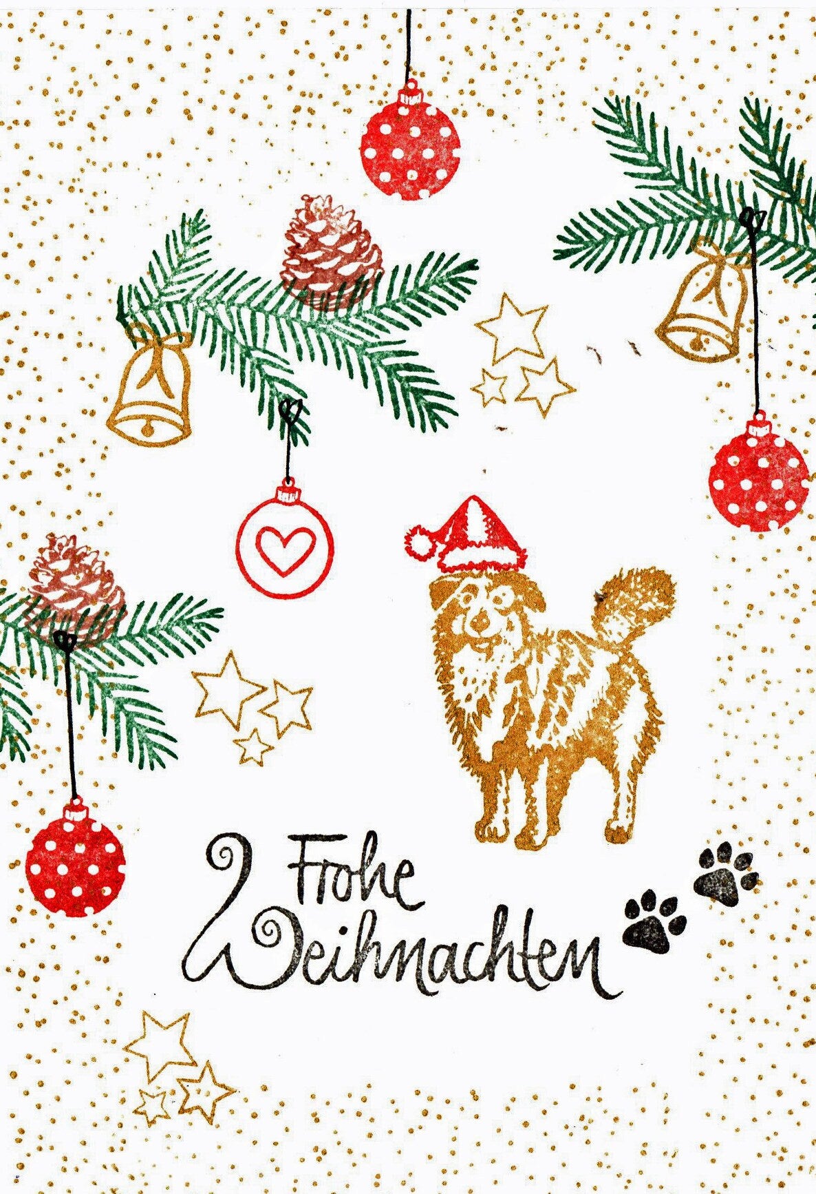 Stempel Frohe Weihnachten Schnörkel