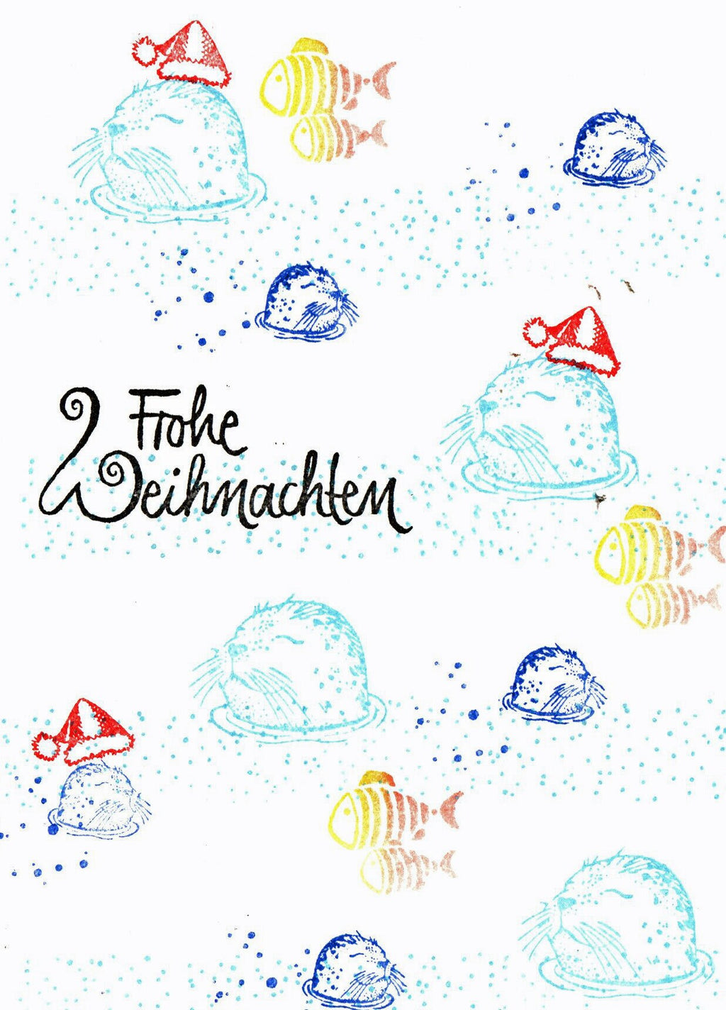 Stempel Frohe Weihnachten Schnörkel
