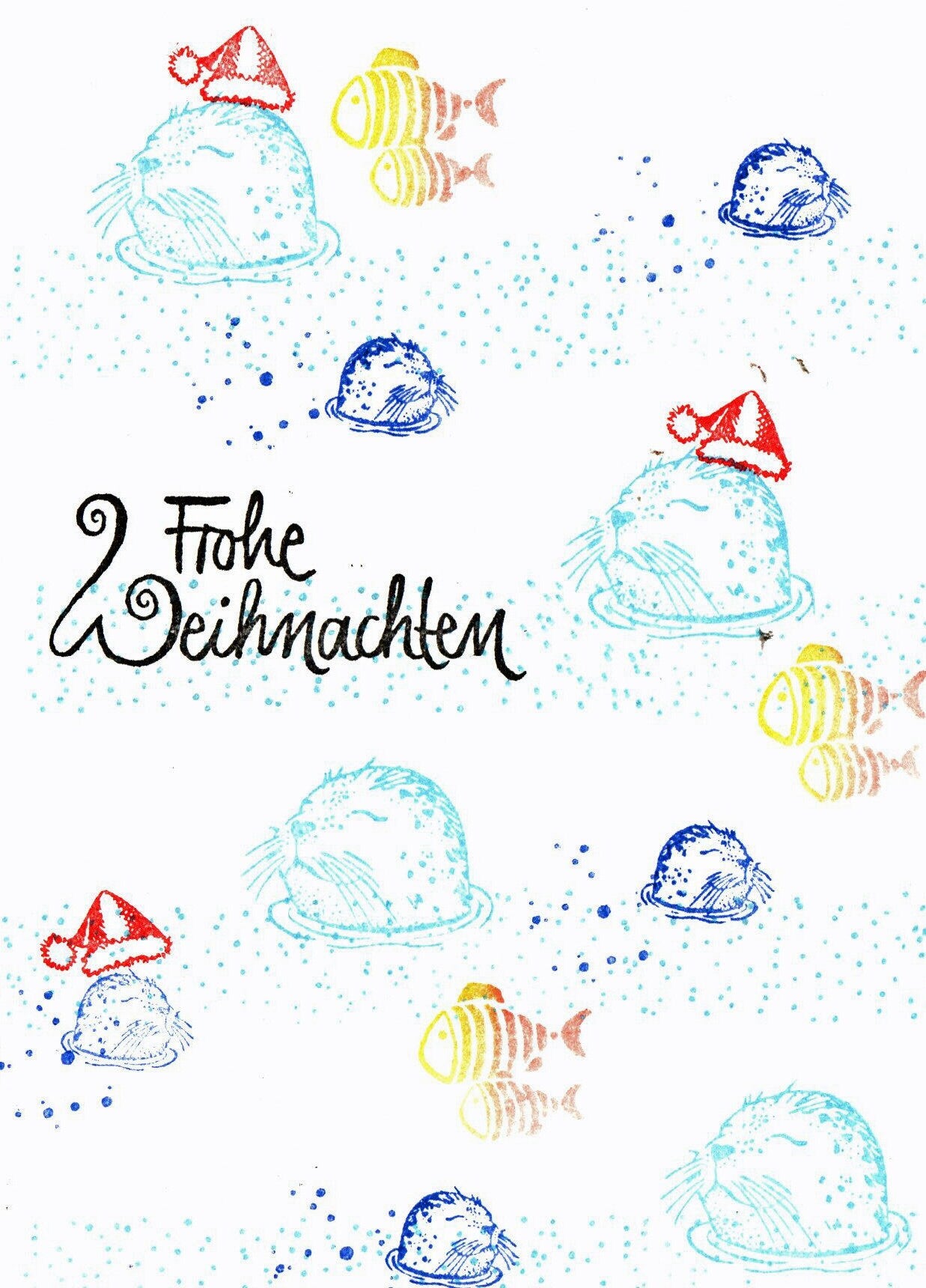 Stempel Frohe Weihnachten Schnörkel