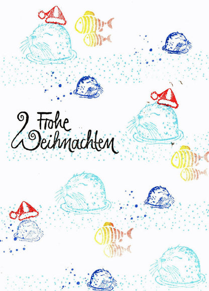 Stempel Frohe Weihnachten Schnörkel