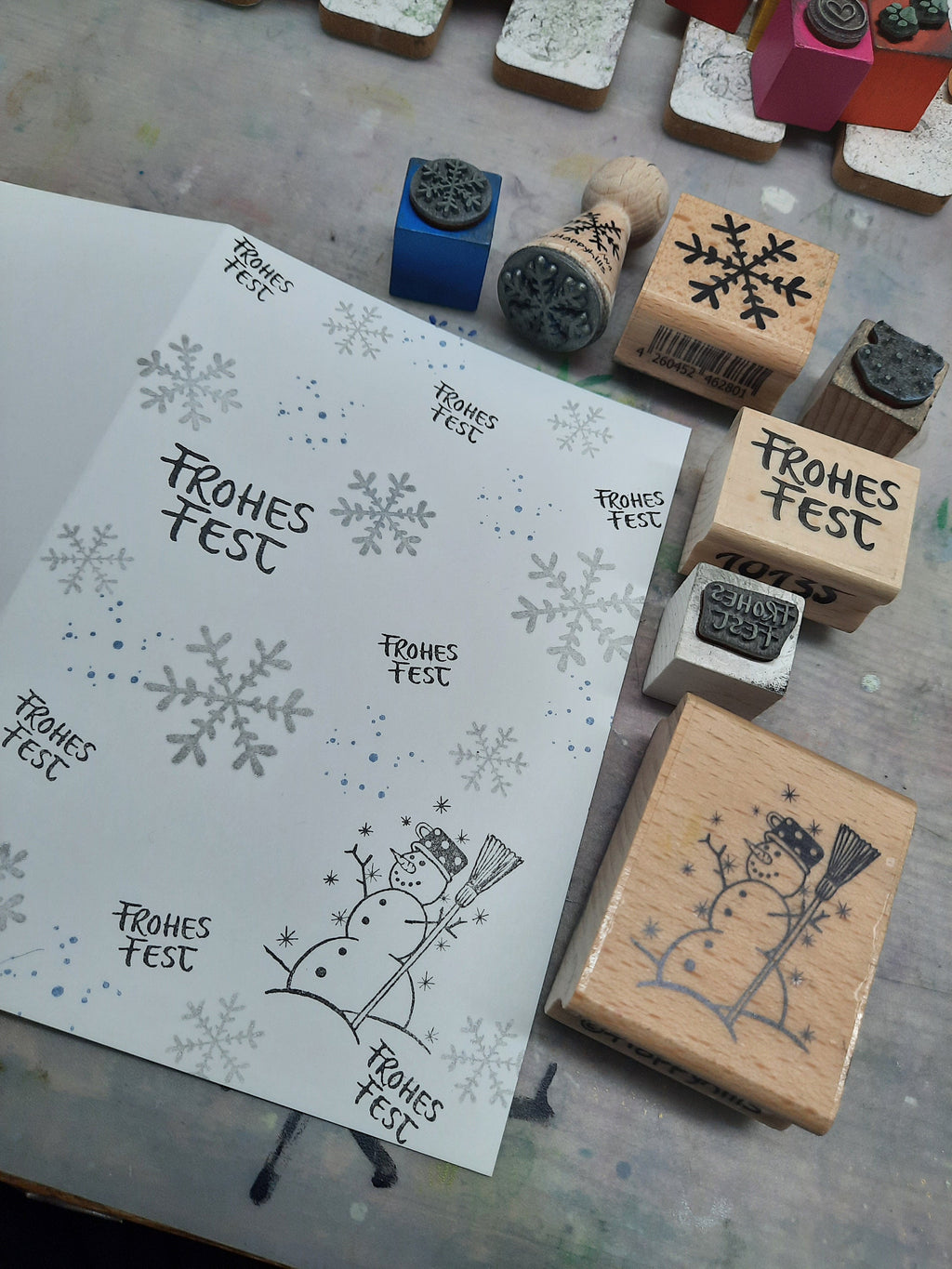 Stempel Schneemann