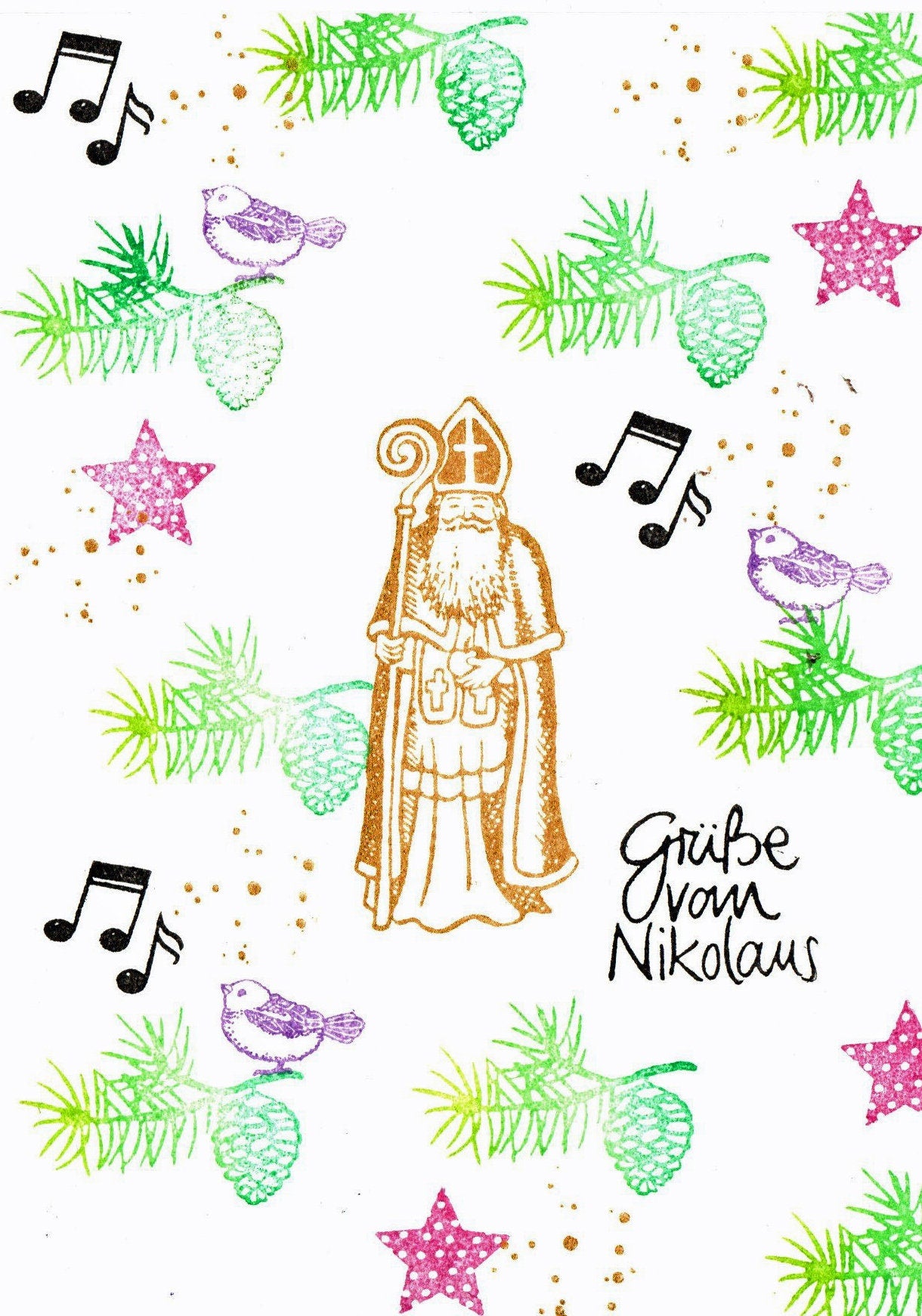 Stempel Stern mit Punkten