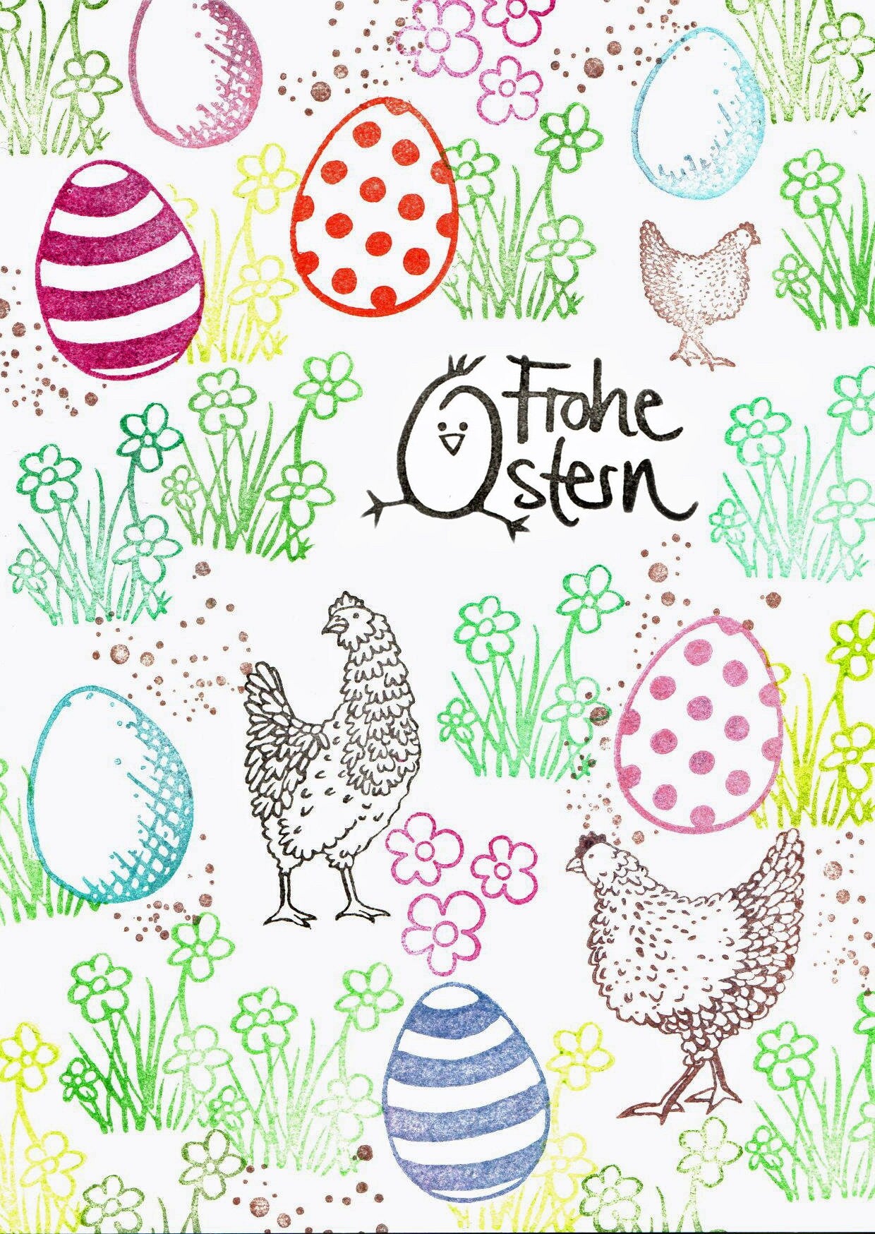 Stempel Hühner Auswahl oder Set