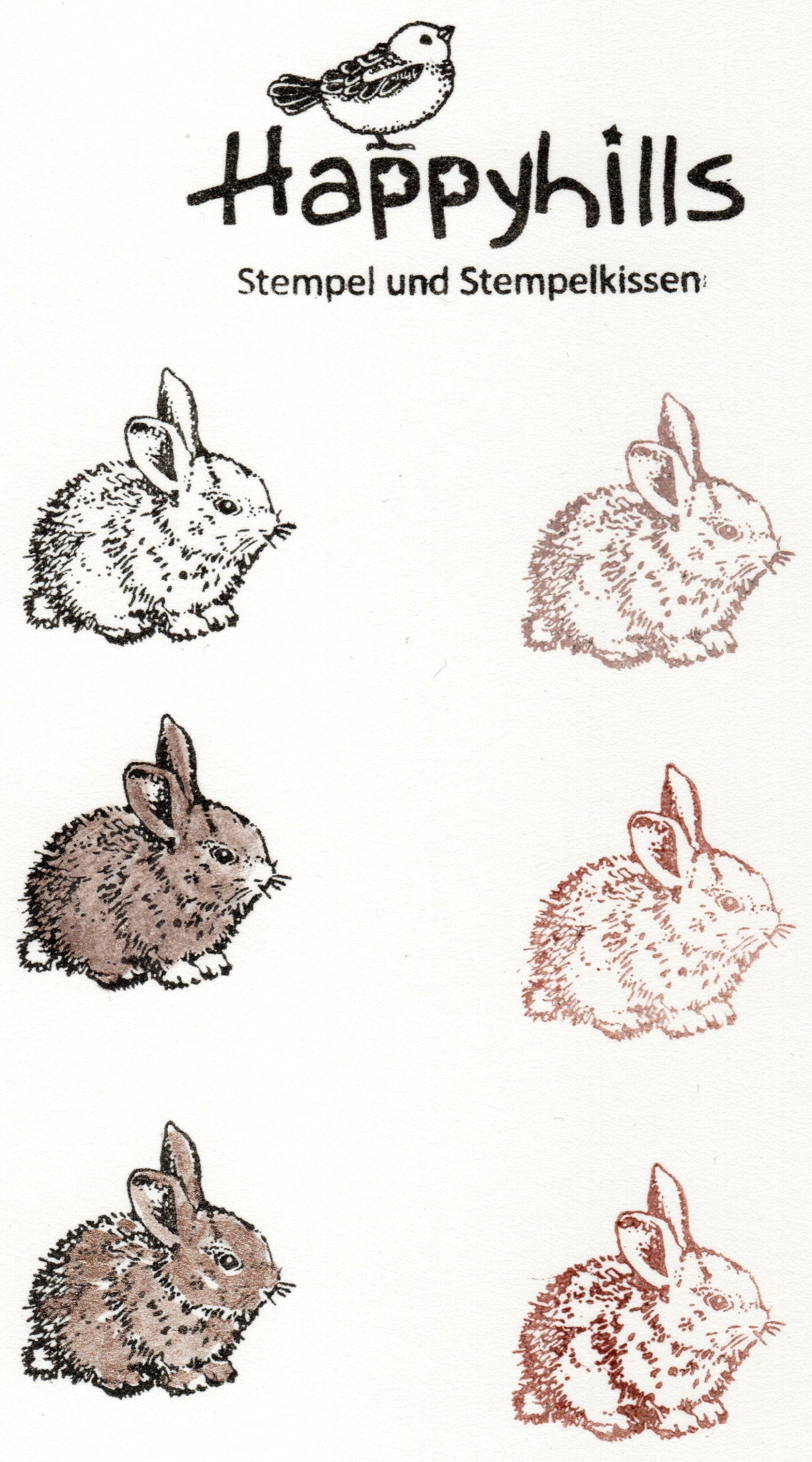 Stempel Kaninchen sitzt und Karotte