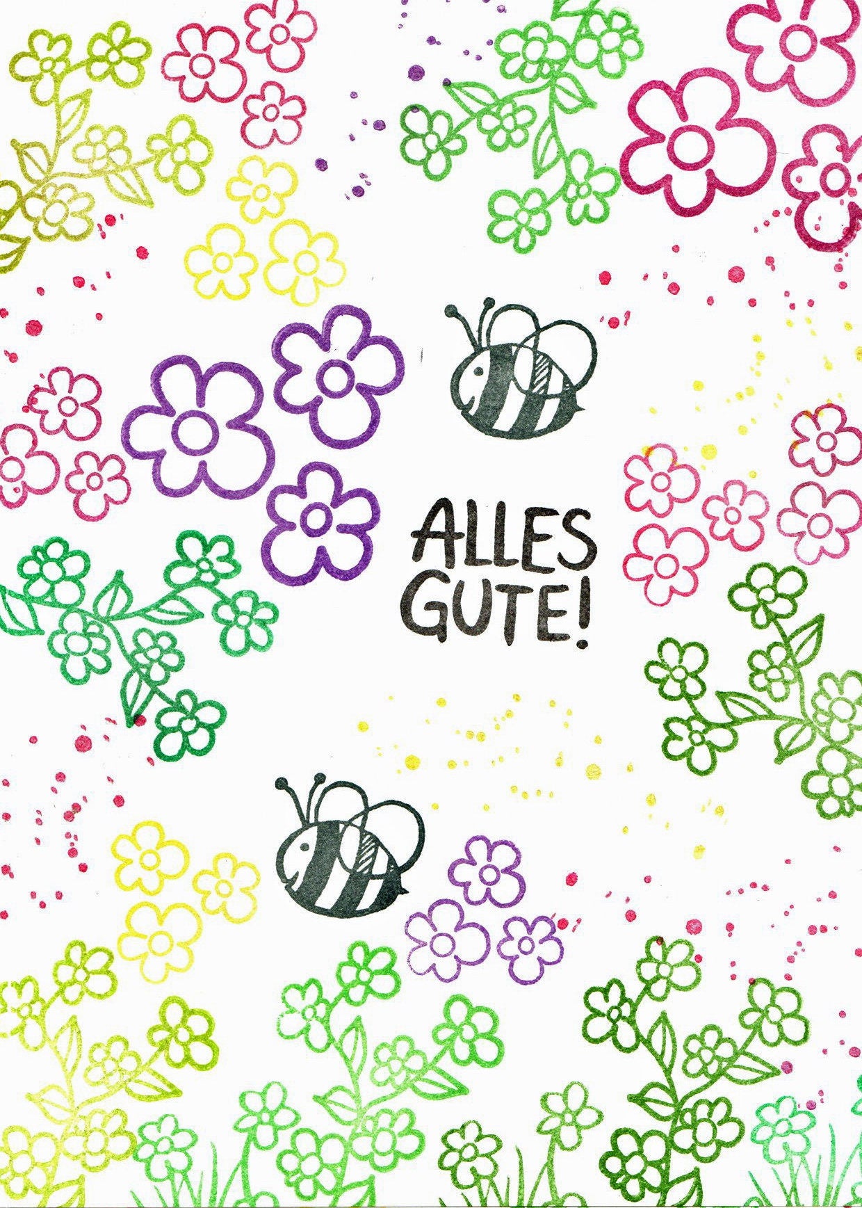 Kegelstempel Gingko, Sonne und Biene Auswahl oder Set