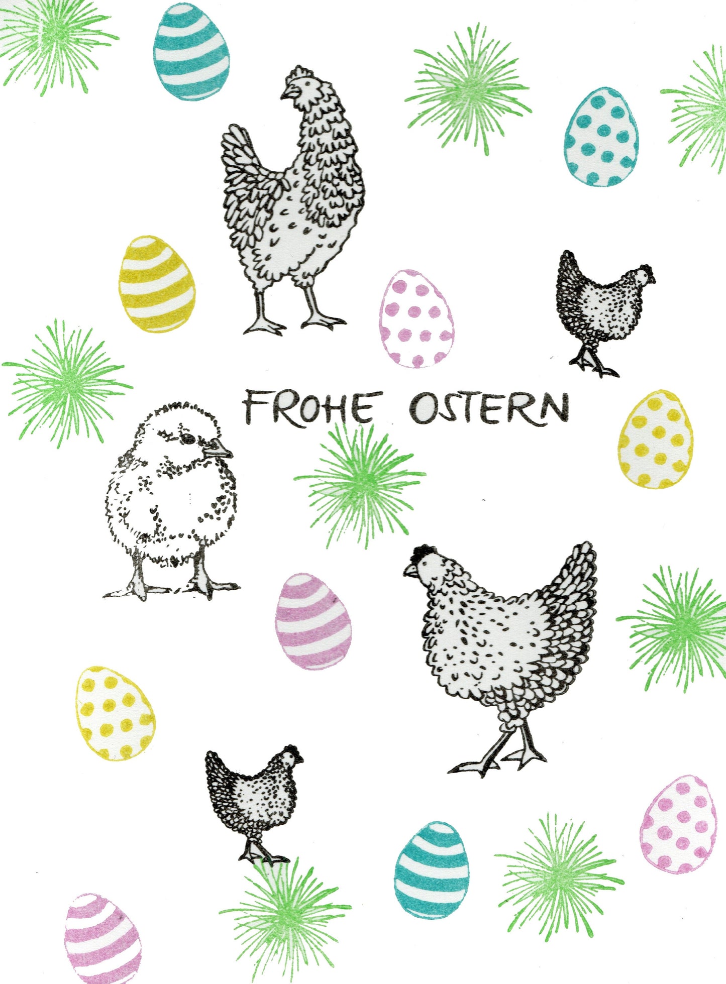 Stempel Frohe Ostern quer