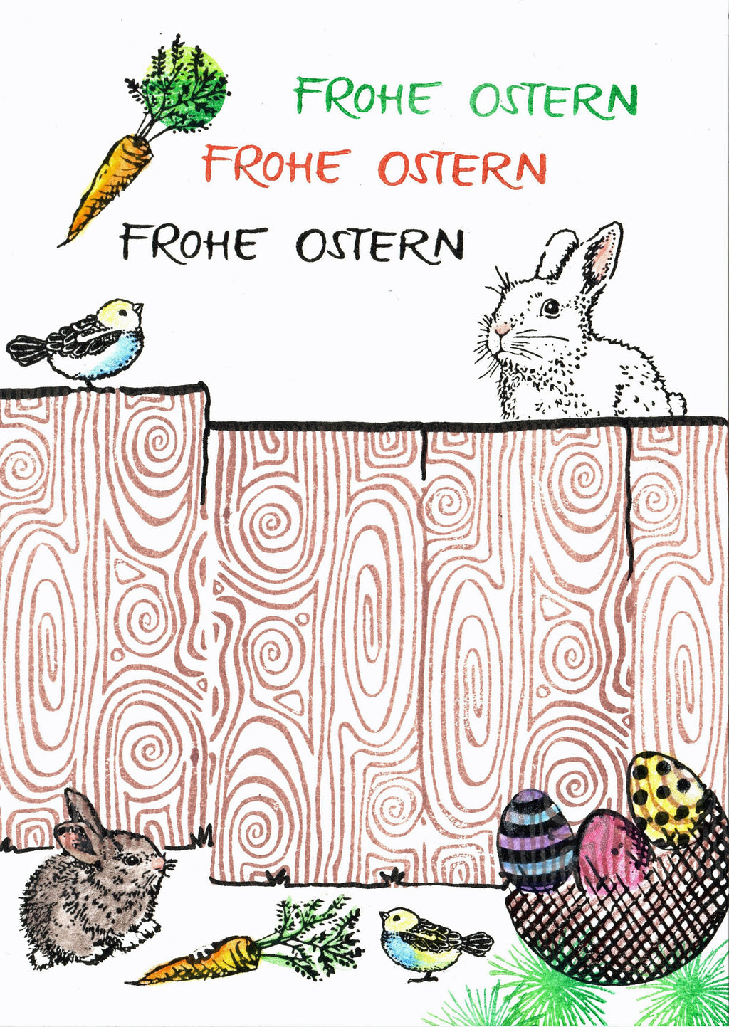 Stempel Frohe Ostern quer