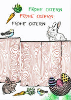 Stempel Frohe Ostern quer