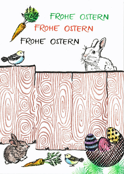 Stempel Frohe Ostern quer