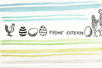 Stempel Frohe Ostern quer