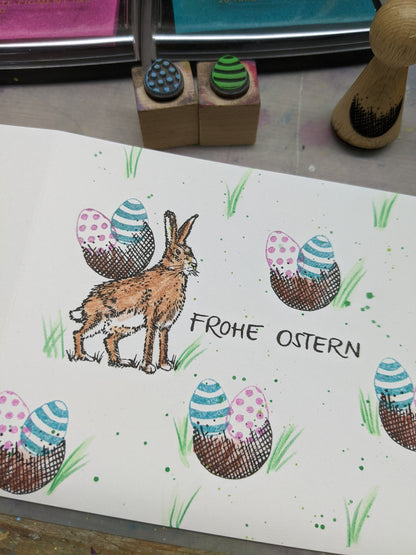 Stempel Frohe Ostern quer