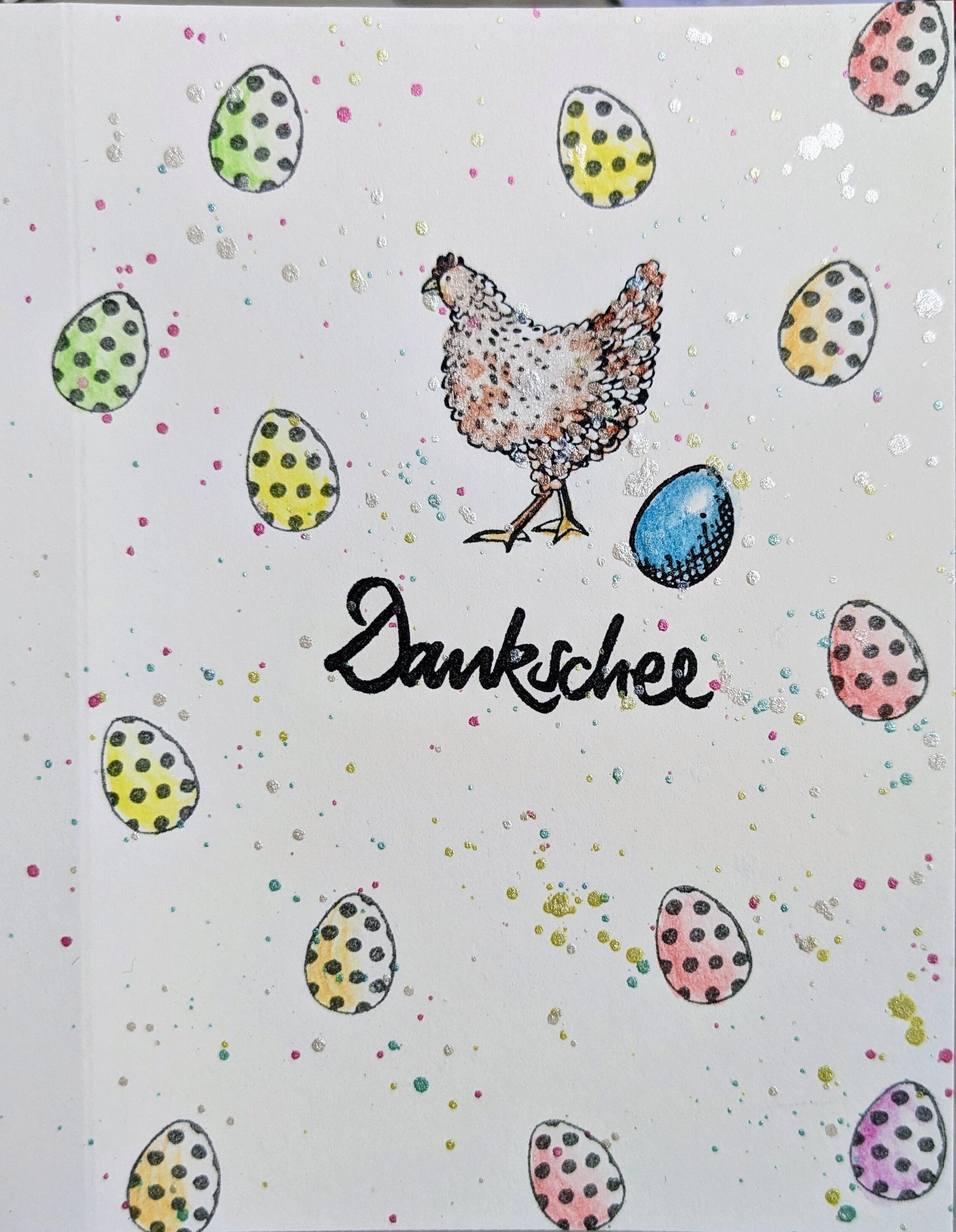 Stempel Huhn läuft