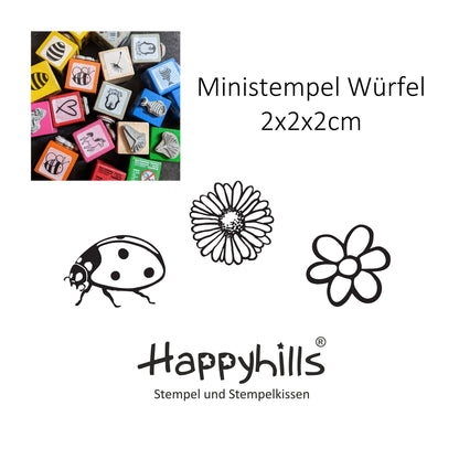 Ministempel Gänseblümchen, Blümchen und Marienkäfer Auswahl oder Set