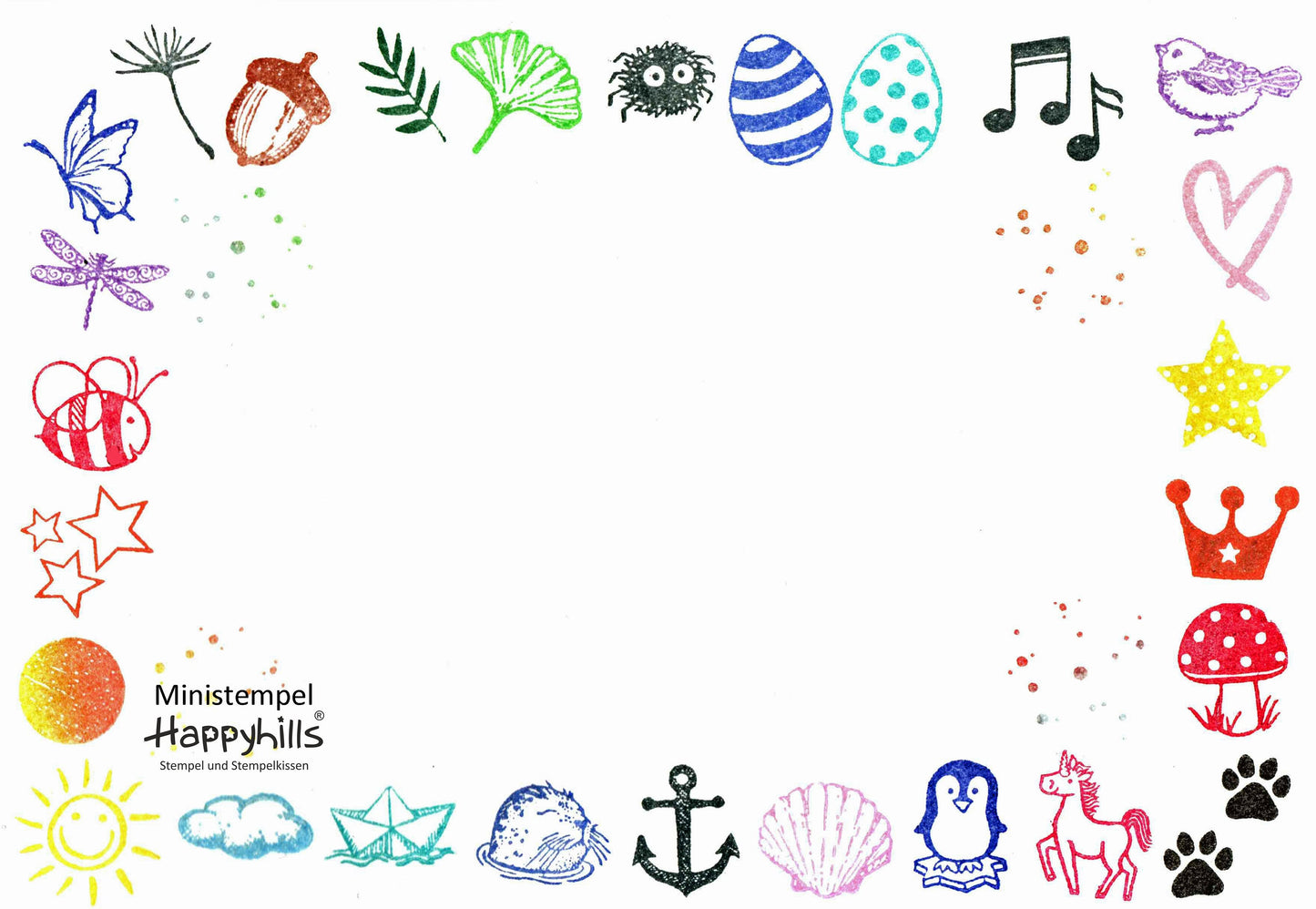 Ministempel Seepferdchen, Meeresschildkröte und Axolotl Auswahl oder Set