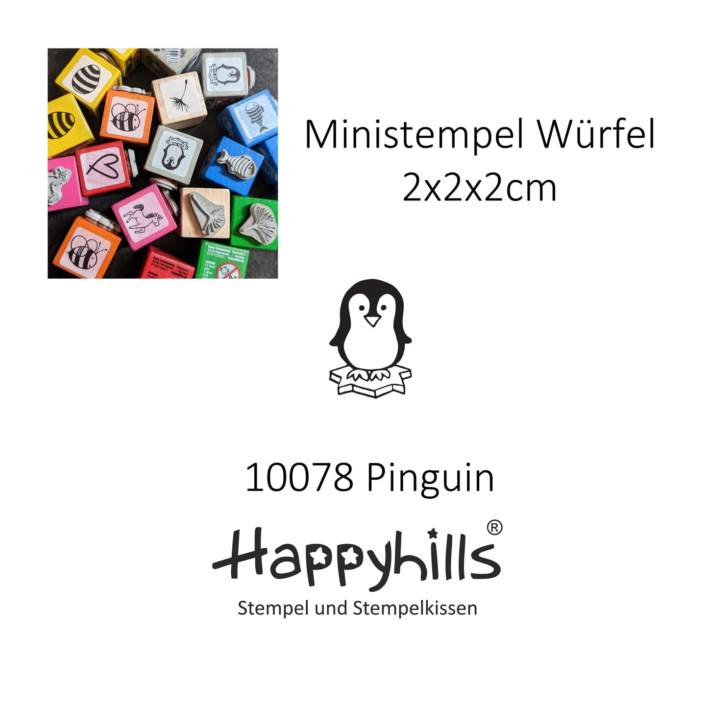 Ministempel Pinguin, Seehundkopf und Fisch Auswahl oder Set