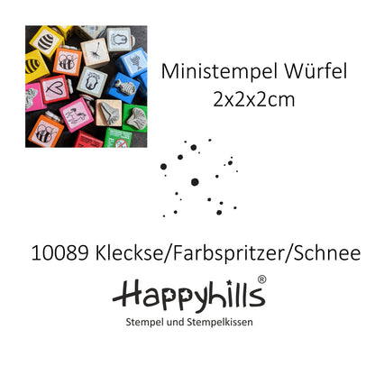 Ministempel Kleckse, Punkt und Handmade Auswahl oder Set