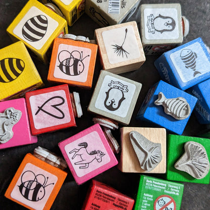 Ministempel Papierschiff, Anker und Muschel Auswahl oder Set