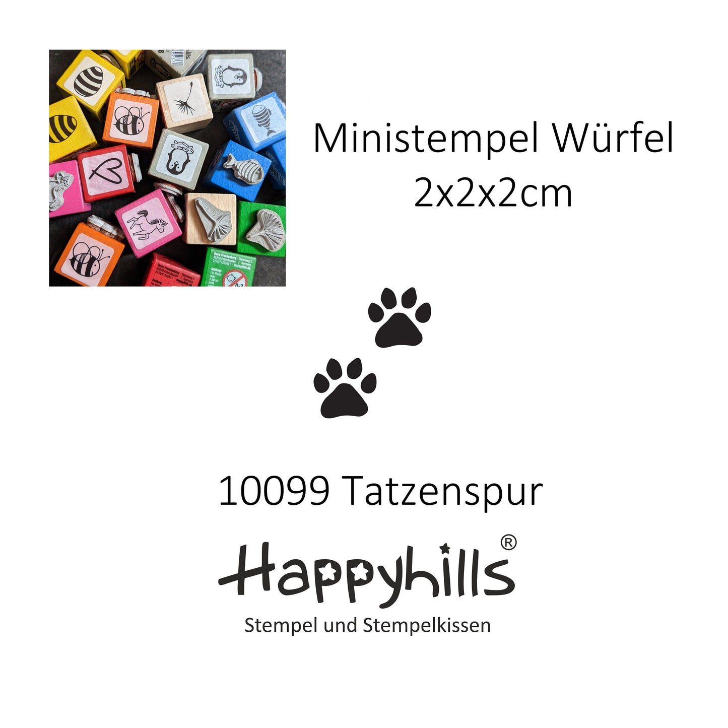 Ministempel Kater/Katze, Maus und Tatzenspur Auswahl oder Set