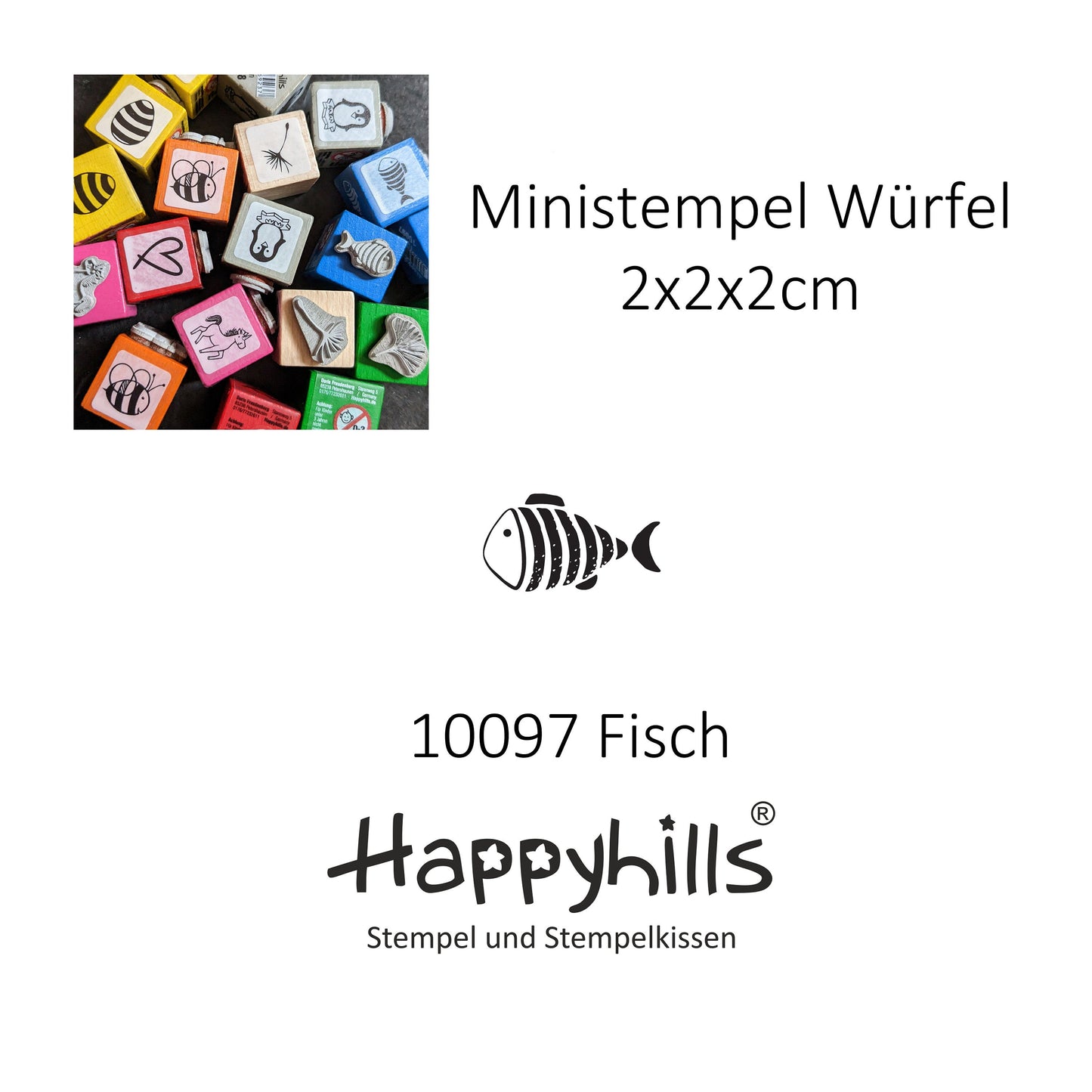 Ministempel Pinguin, Seehundkopf und Fisch Auswahl oder Set