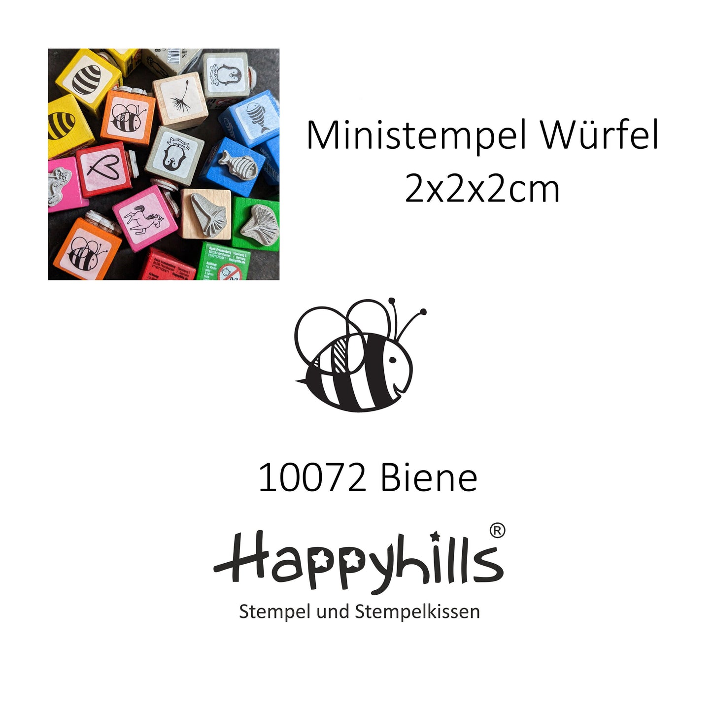 Ministempel Biene, Libelle und Schmetterling Auswahl oder Set