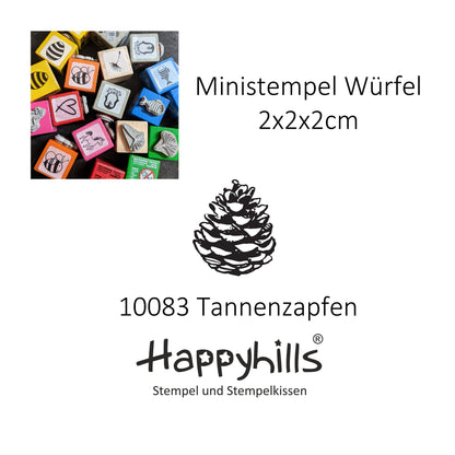 Ministempel Zapfen, Eichel und Pilz Auswahl oder Set