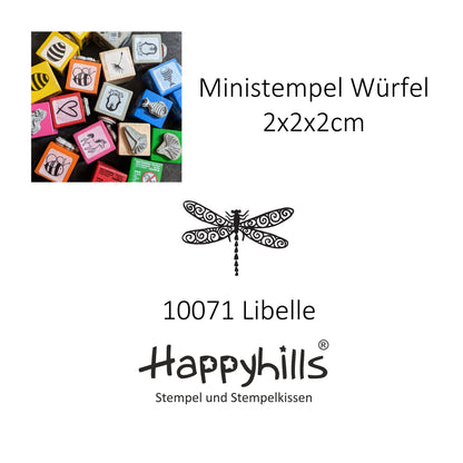 Ministempel Biene, Libelle und Schmetterling Auswahl oder Set