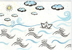 Stempel Strudelwelle und Wind