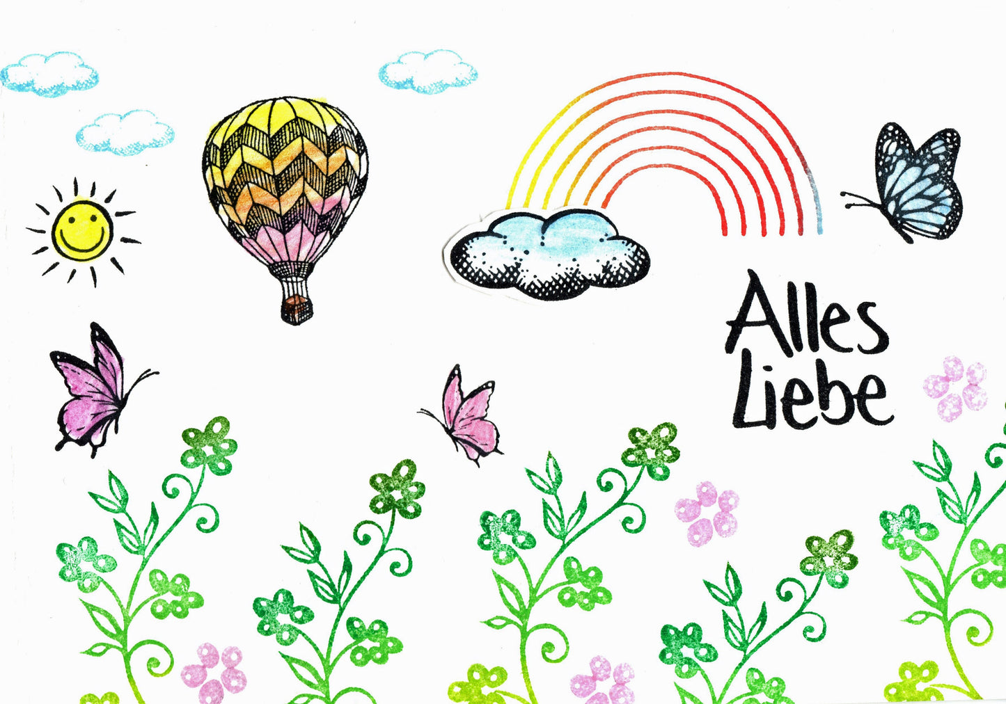 Stempel Heißluftballon