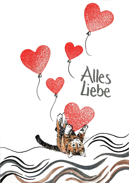 Stempel Katze springt