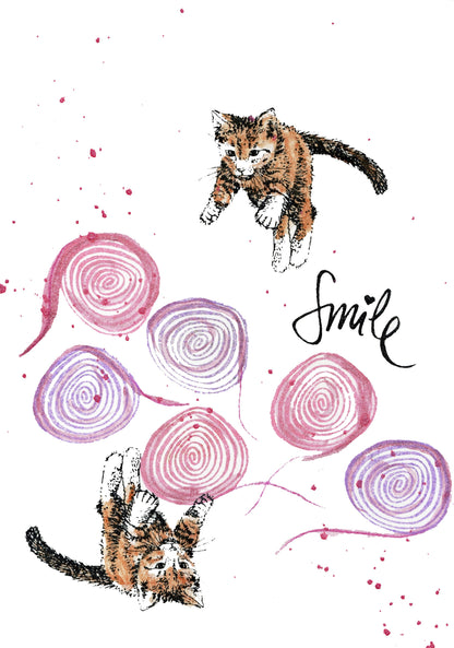 Stempel Katze springt