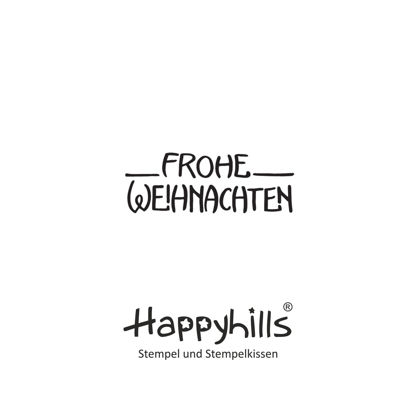 Stempel Frohe Weihnachten retro