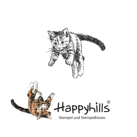 Stempel Katze springt