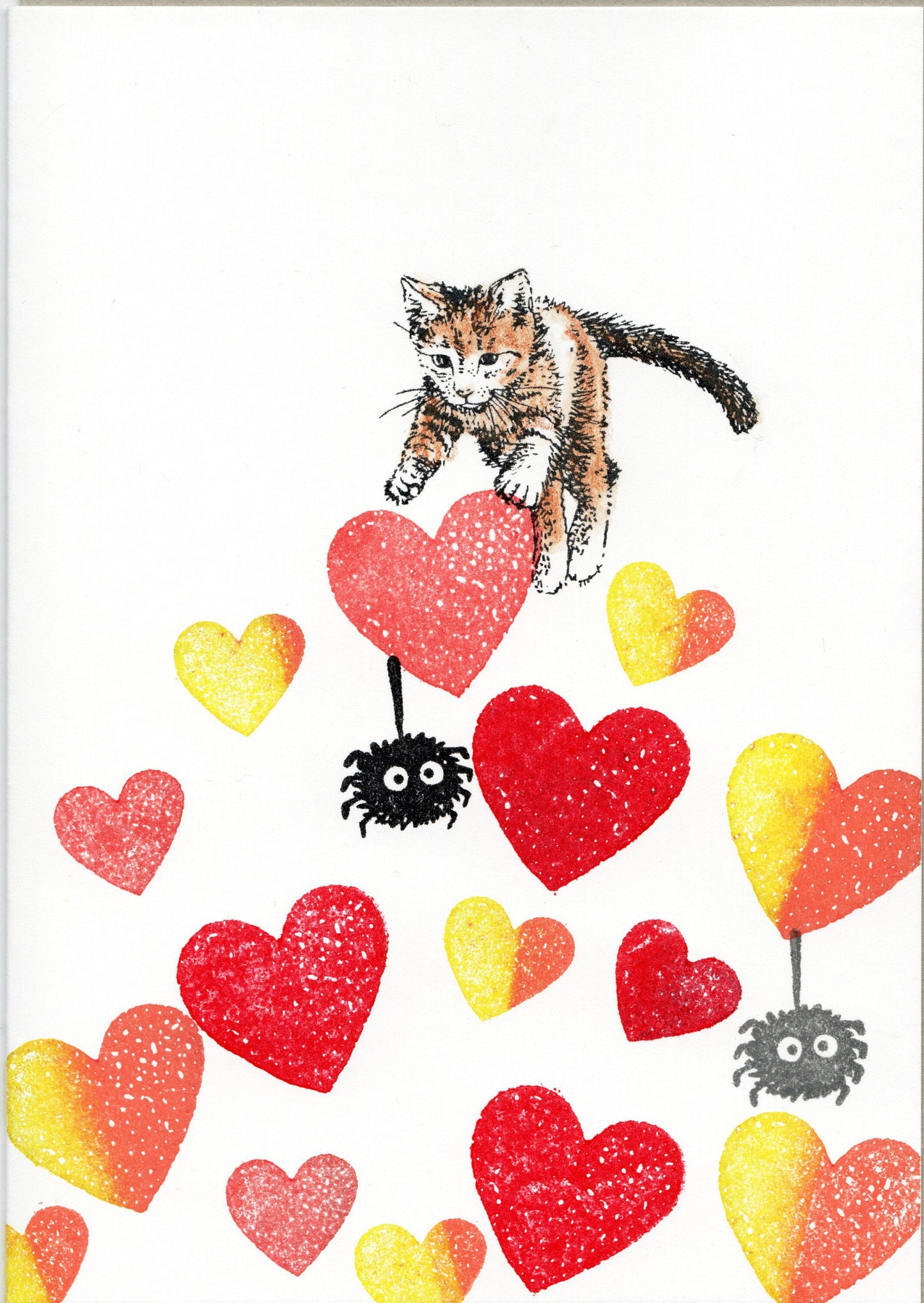 Stempel Katze springt